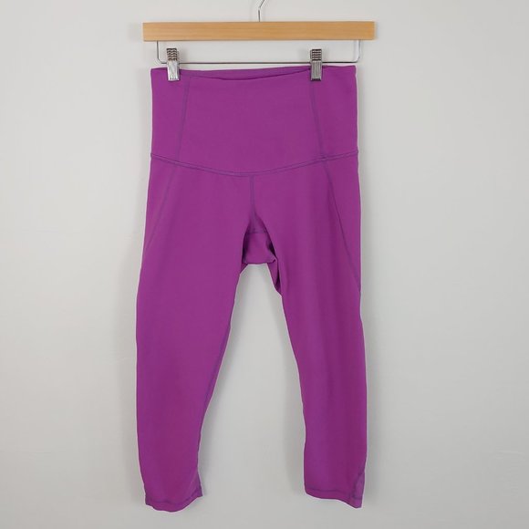 Zella Pants - Zella High Waisted Leggings Capri Crop Magenta size S